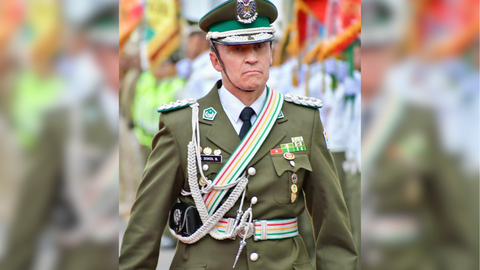 Comandante General de la Polic&iacute;a Boliviana, General Mirko Antonio Sokol Saravia. Foto: RRSS