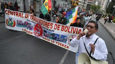 Central de Trabajadores de Bolivia (CTB). (Foto. Los Tiempos).