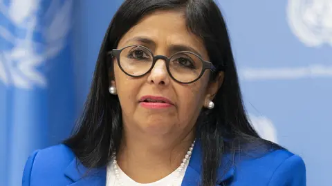 Delcy Rodr&iacute;guez, vicepresidente de Venezuela. (Foto. Infobae).