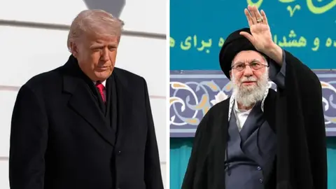 Donald Trump y Ali Jamenei.