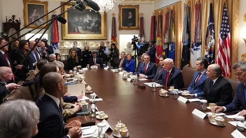 Reuni&oacute;n de Donald Trump.