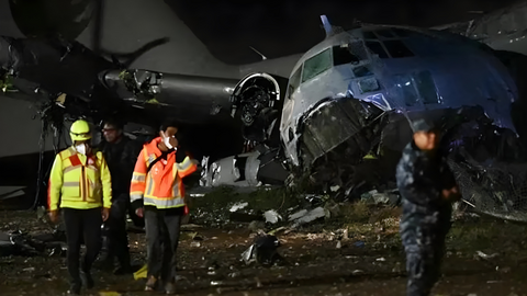 Accidente de un avi&oacute;n militar H&eacute;rcules C-130 en El Alto, Bolivia (Foto: RRSS)