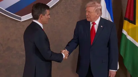 Rodrigo Paz saluda a Donald Trump (Foto: Ministerio de Relaciones Exteriores)