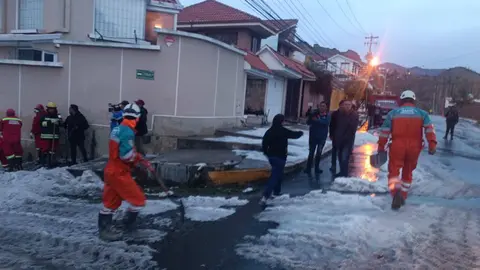 Granizo en Alto Irpavi
