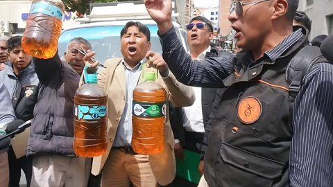 Protestas por la calidad de la gasolina (Foto: RRSS)