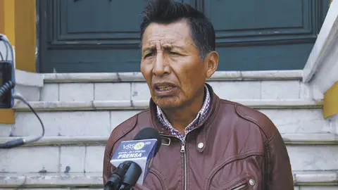Dirigente de la Confederaci&oacute;n Sindical &Uacute;nica de Trabajadores Campesinos de Bolivia (CSUTCB), Adalberto Ticona (Foto: RRSS)