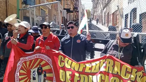 Magisterio en protesta.