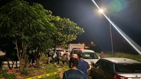 Inmediaciones de gomero asesinado.