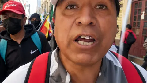 Vecinos del municipio de Palca en marcha de protesta (Foto: Radio Panamericana)