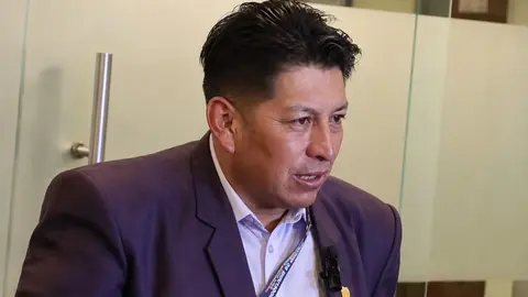 Diputado R&oacute;mulo Villca Robles en conferencia de prensa (Foto: Radio Panamericana)