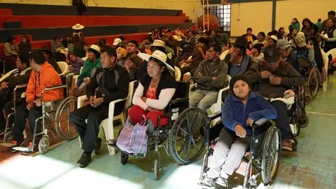 Personas con discapacidad en Bolivia (Foto: Ministeio de Salud)