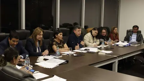 Legisladores analizan el proyecto de ley. (Foto: C&aacute;mara de Senadores)