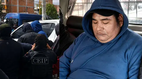Polic&iacute;a aprehende a Vicente Salazar y lo traslada a dependencias de la FELCC en La Paz (Foto: Ministerio de Gobierno)