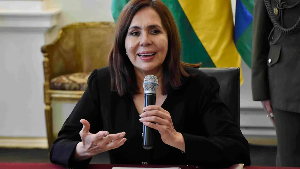 Karen Longaric. (Foto: Viceministerio de Comunicaci&oacute;n).