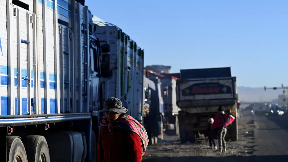 Transporte parado por bloqueos