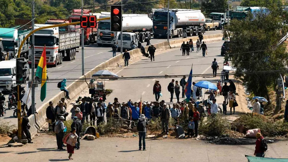 Bloqueos en Bolivia (Foto: RRSS)