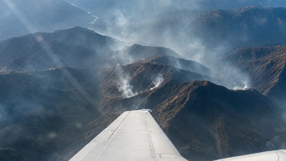 Incendios en Tarija (Foto: Ministerio de Defensa, optimizada por Panamericana)