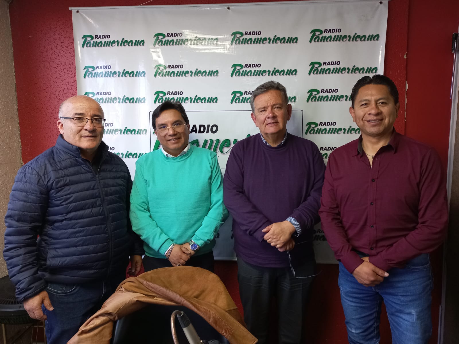 De izquierda a derecha: Hugo Moldiz, Marcelo Silva, Luis Eduardo Siles y José Luis Flores.
