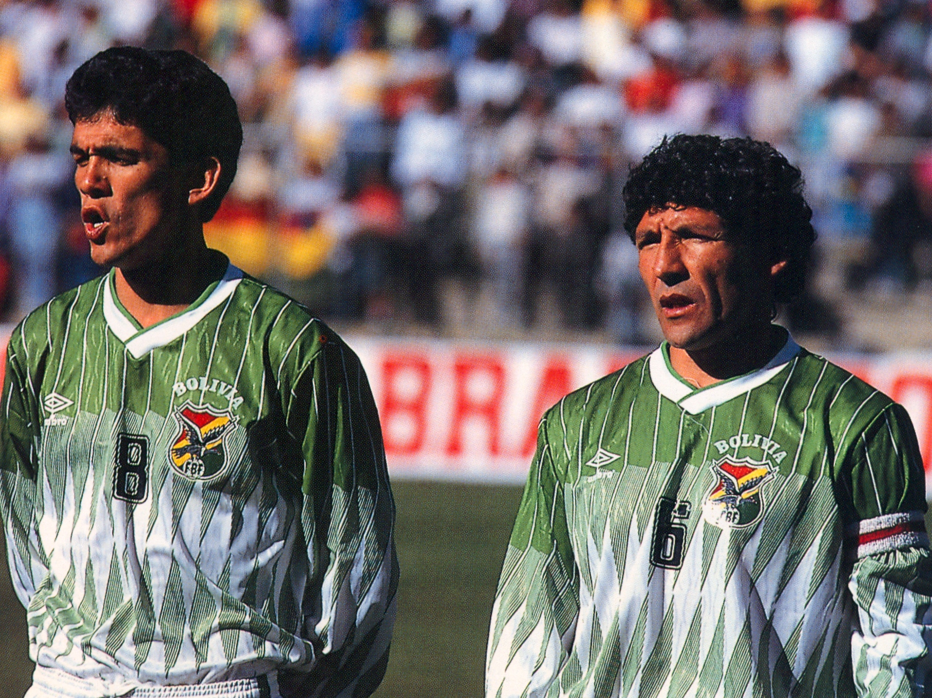 Milton Melgar y Carlos Borja. (Foto: Historia del fútbol boliviano).